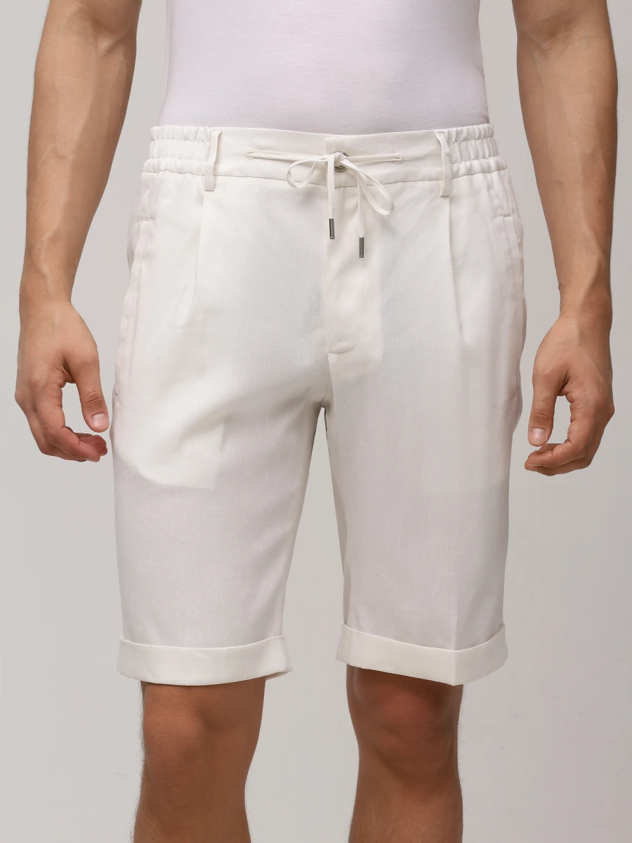 Шорты изо льна и шерсти CASTANGIA 780-2 Белый  Фото 4