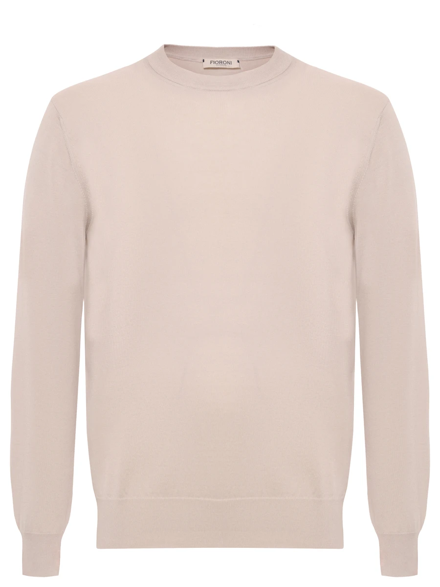 Джемпер из хлопка и кашемира FIORONI CASHMERE MK30650A1 0003 N3 Бежевый 