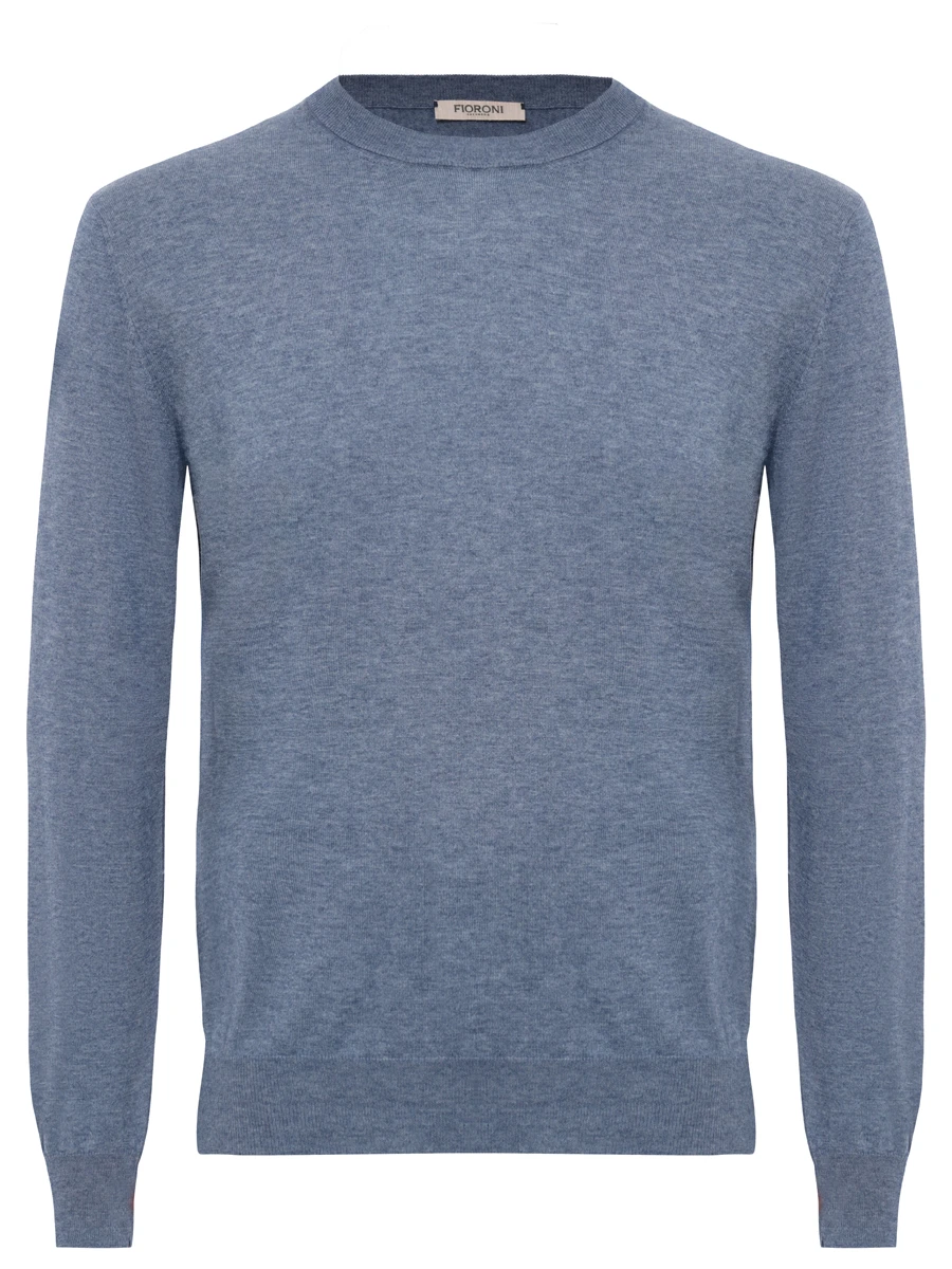 Джемпер из хлопка и кашемира FIORONI CASHMERE MK30650A1 0009 N9 Деним 