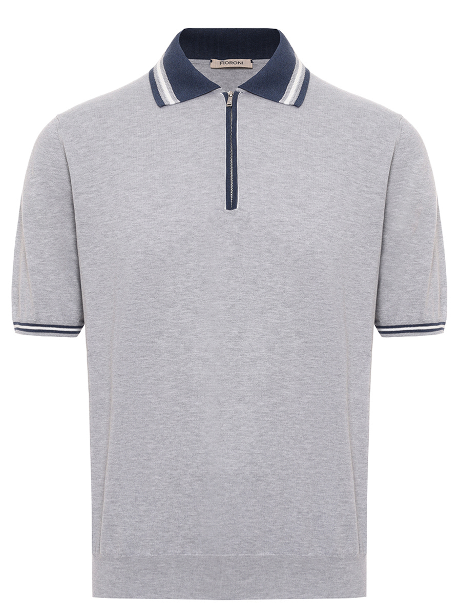 Поло хлопковое FIORONI CASHMERE MK30262C1 0003 4X3 Синий 