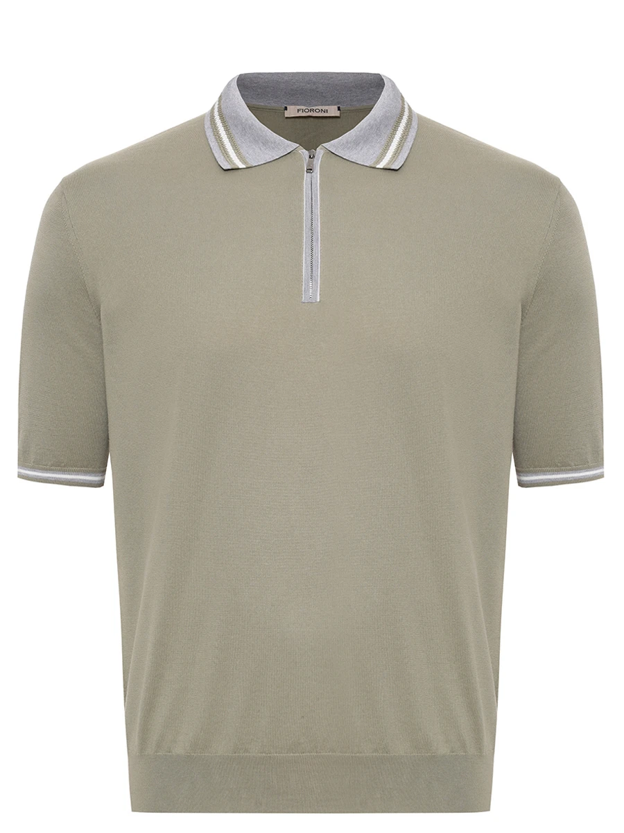 Поло хлопковое FIORONI CASHMERE MK30262C1 0005 4X5 Зеленый 