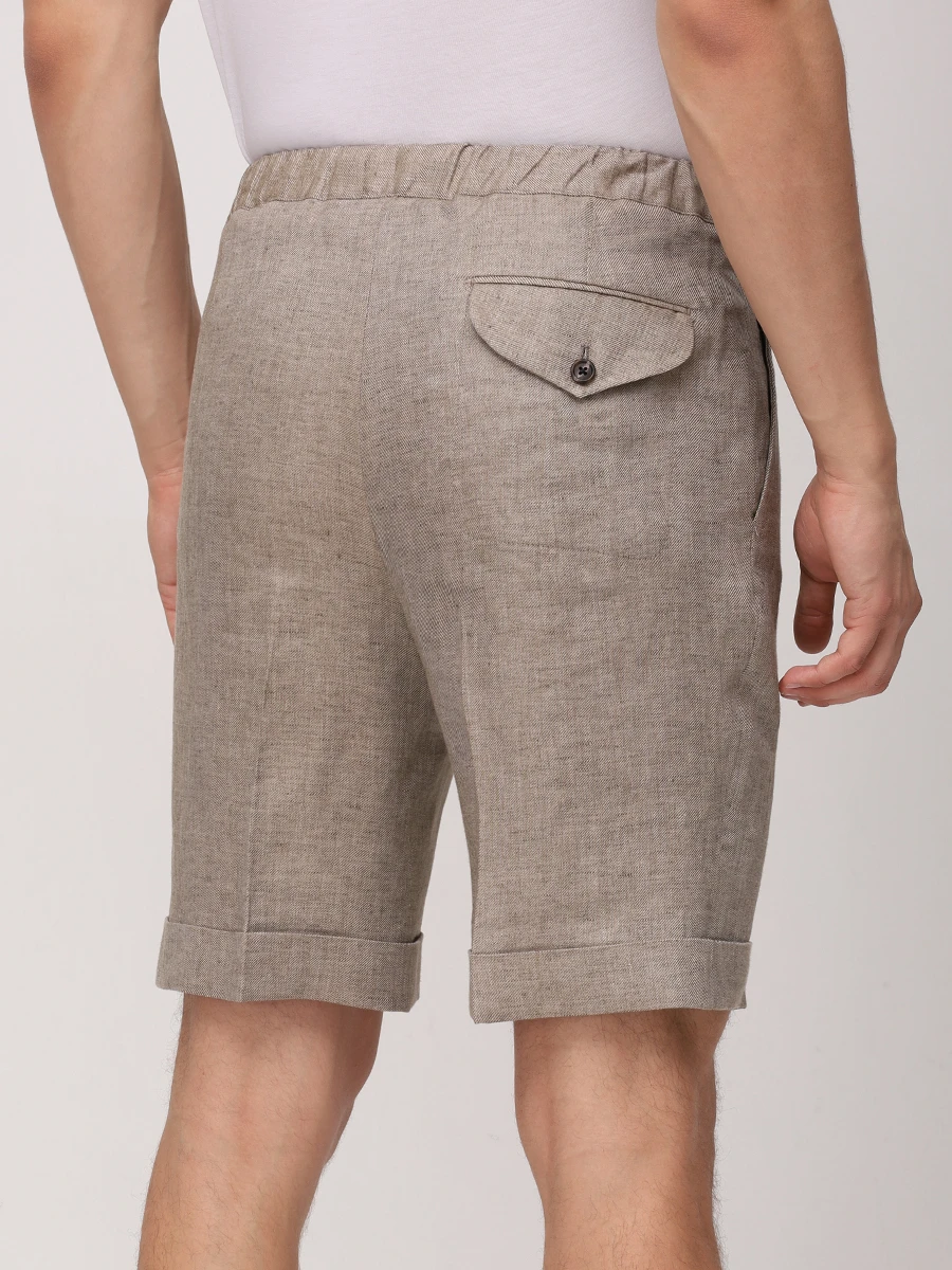 Шорты льняные FIORONI CASHMERE MPT802T22 0002 502/12 Бежевый  Фото 3