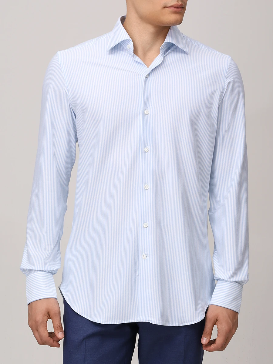 

Рубашка хлопковая, Голубой, 2-3419-3