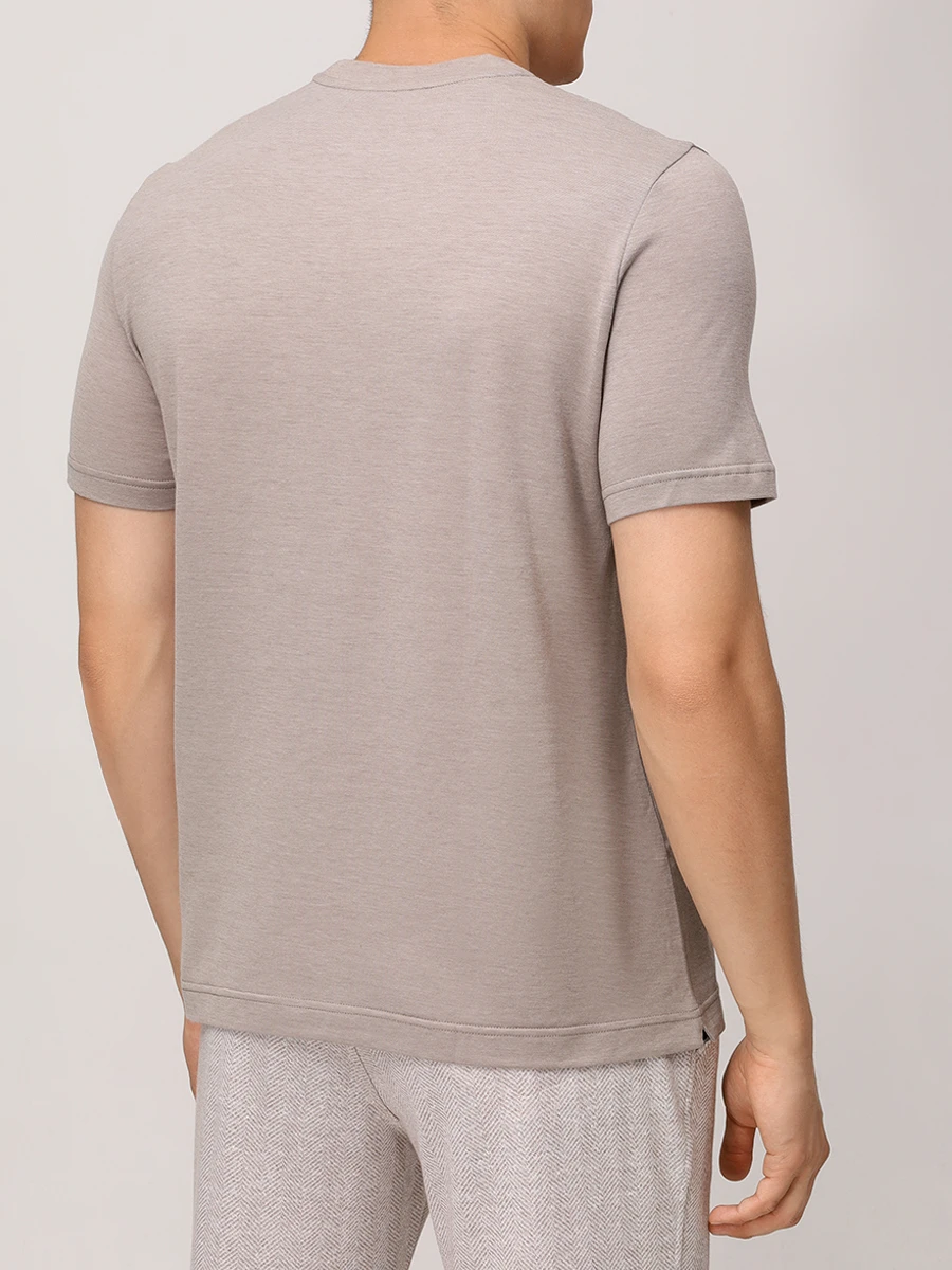 Футболка из хлопка и лиоцелла CAPOBIANCO 18M660.TM00.107S Серый  Фото 3
