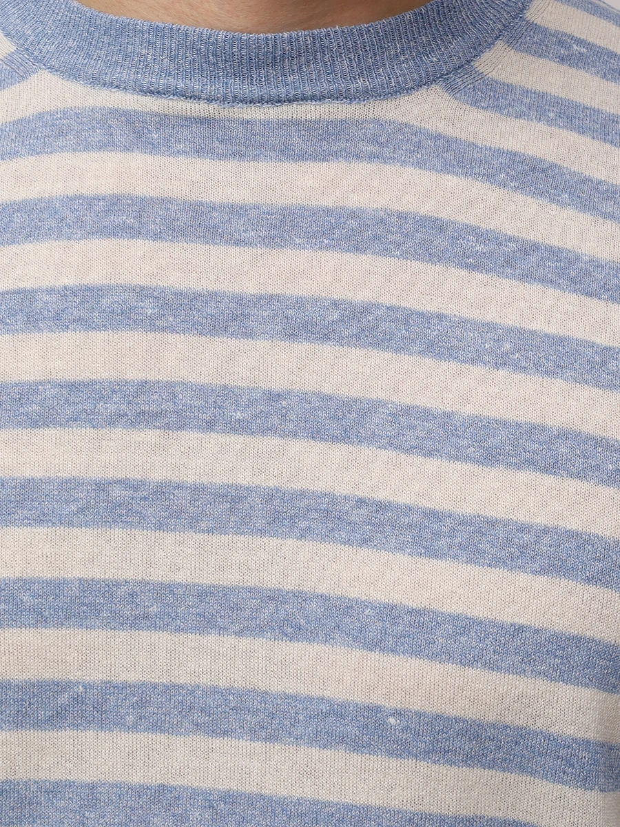 Футболка изо льна и хлопка DANIELE FIESOLI 5275/26 Голубой  Фото 5