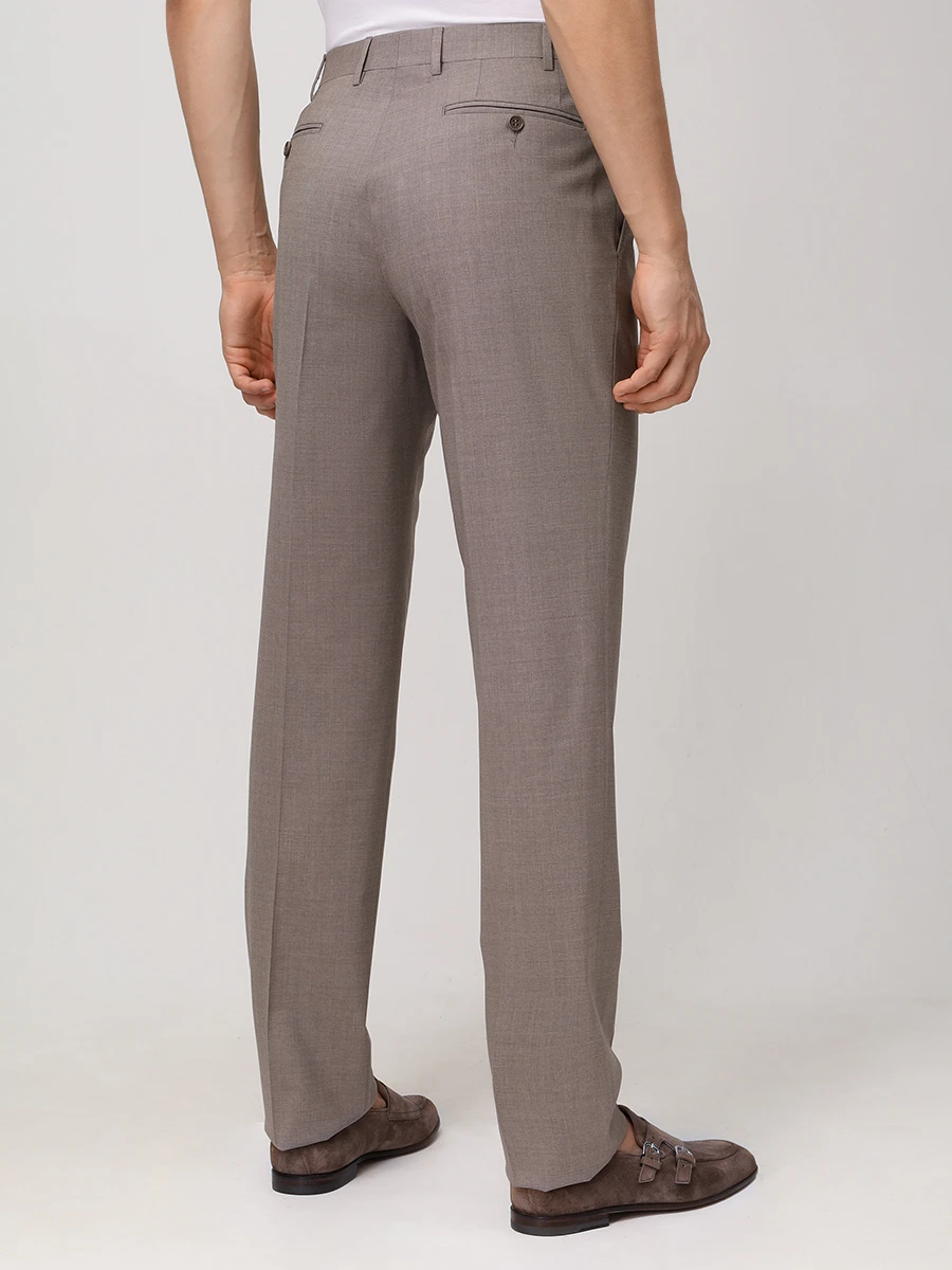 Брюки шерстяные CANALI EU00551/71019/704/6R Бежевый  Фото 3