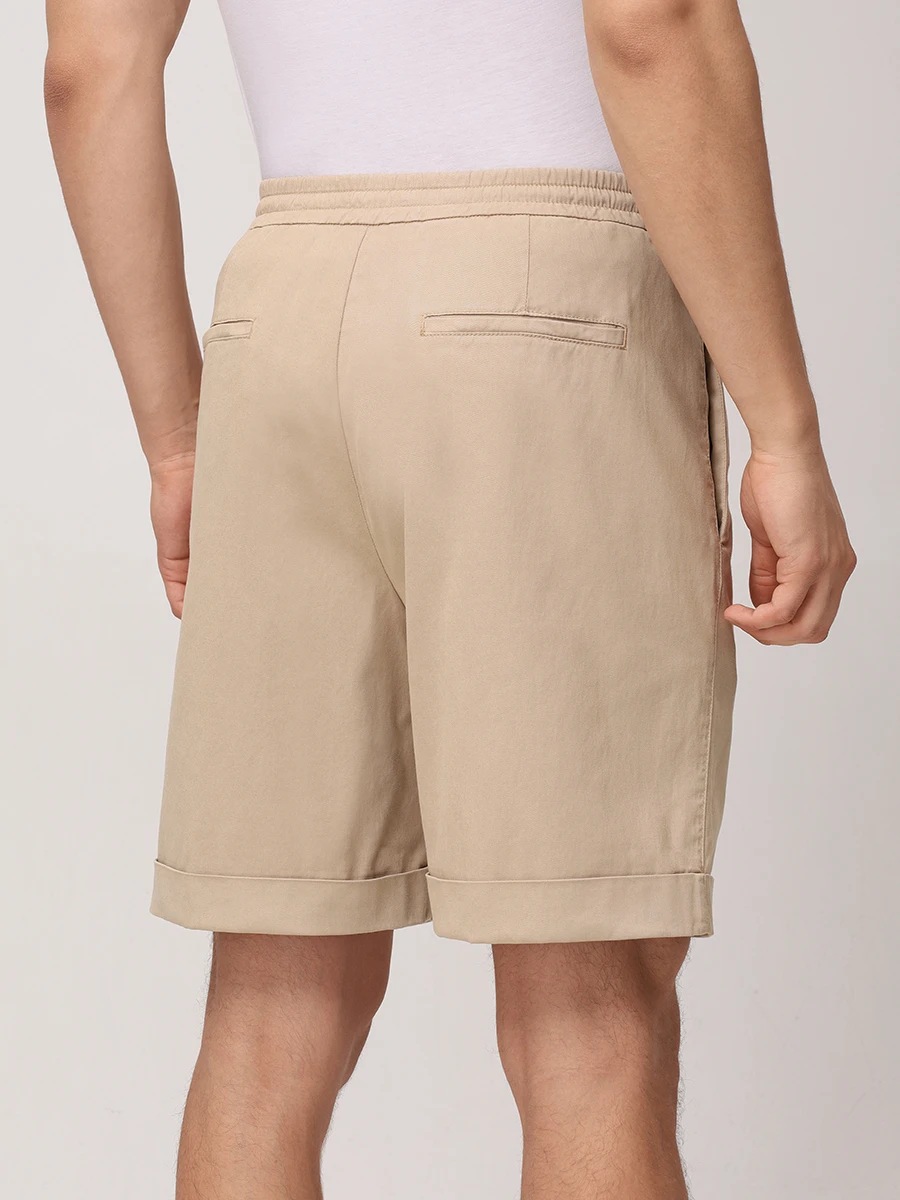 Шорты Regular Fit из лиоцелла и хлопка CANALI PT01355/95606/701/R Бежевый  Фото 3