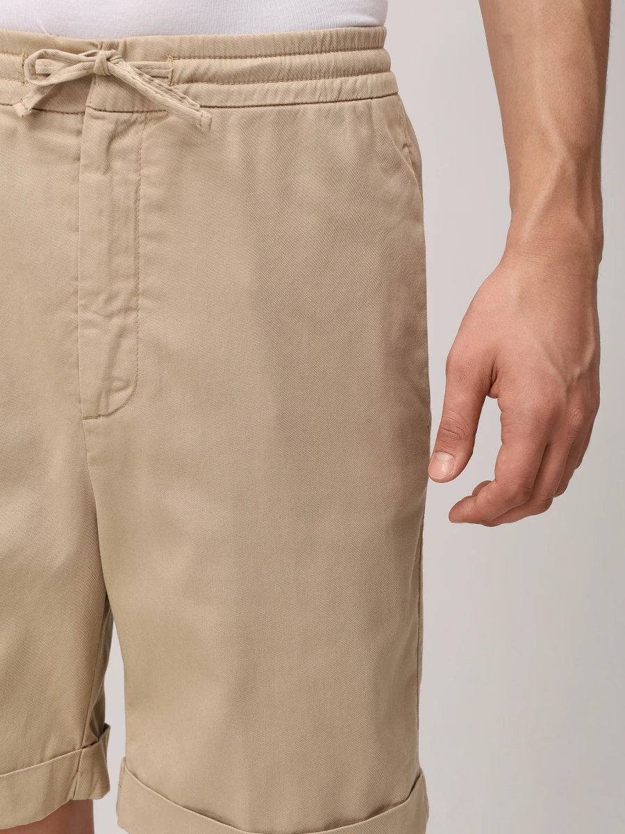 Шорты Regular Fit из лиоцелла и хлопка CANALI PT01355/95606/701/R Бежевый  Фото 5