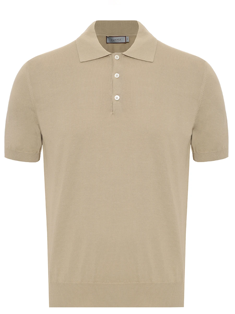 Поло хлопковое CANALI MK00145/C0127/714 Бежевый 
