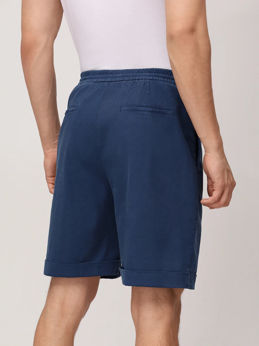 Шорты Regular Fit из лиоцелла и хлопка CANALI PT01355/95606/301/R Синий  Фото 3