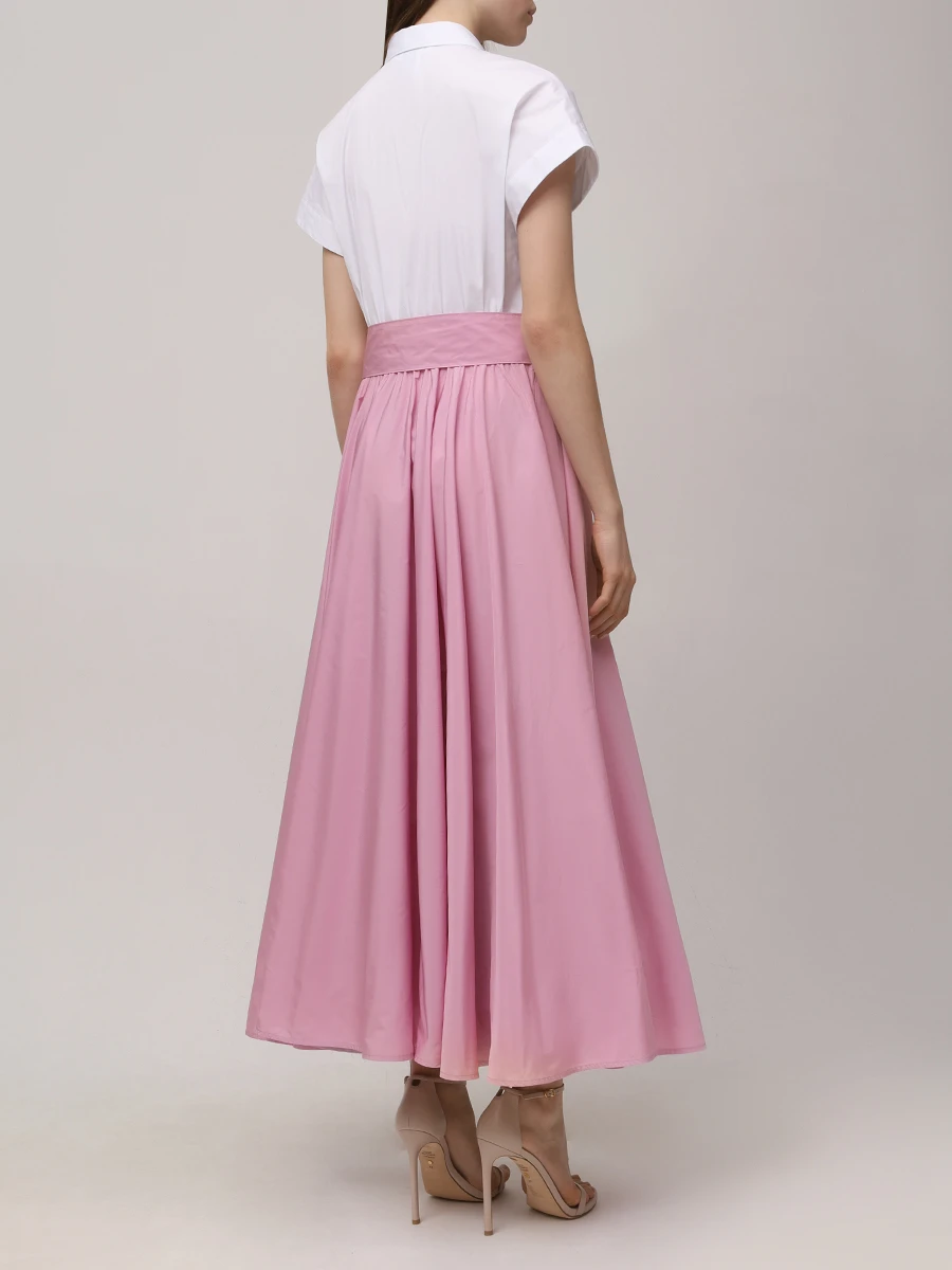 Платье комбинированное SARA ROKA S1Q1375 SD50419 Белый  Фото 3