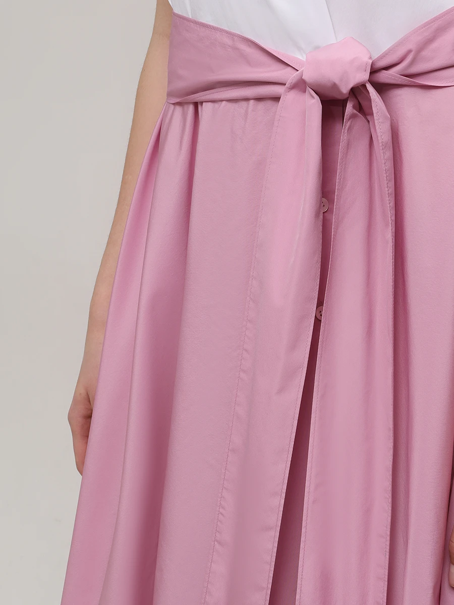 Платье комбинированное SARA ROKA S1Q1375 SD50419 Белый  Фото 5