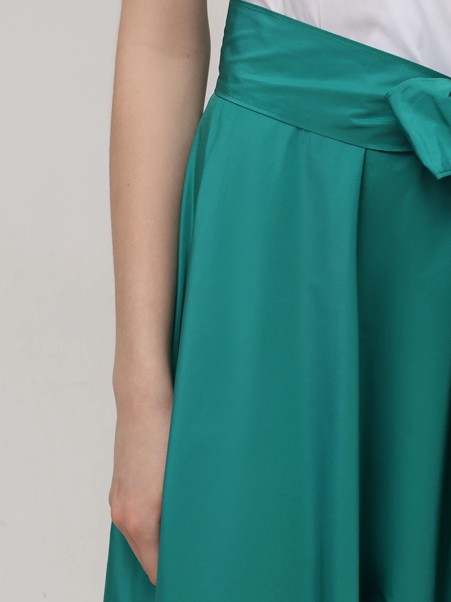 Платье комбинированное SARA ROKA S1Q1375 SD50419 Зеленый  Фото 5