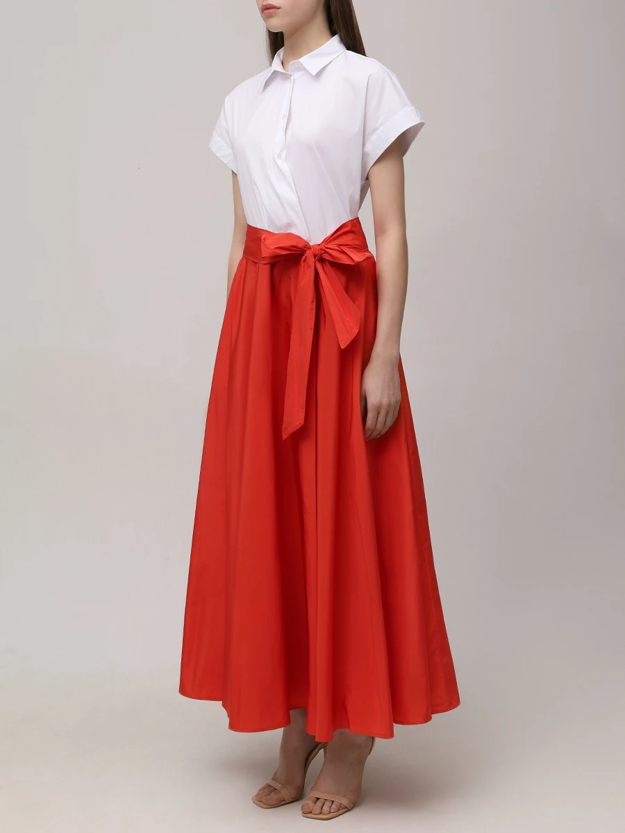 

Платье комбинированное, Белый, S1Q1375 SD50419