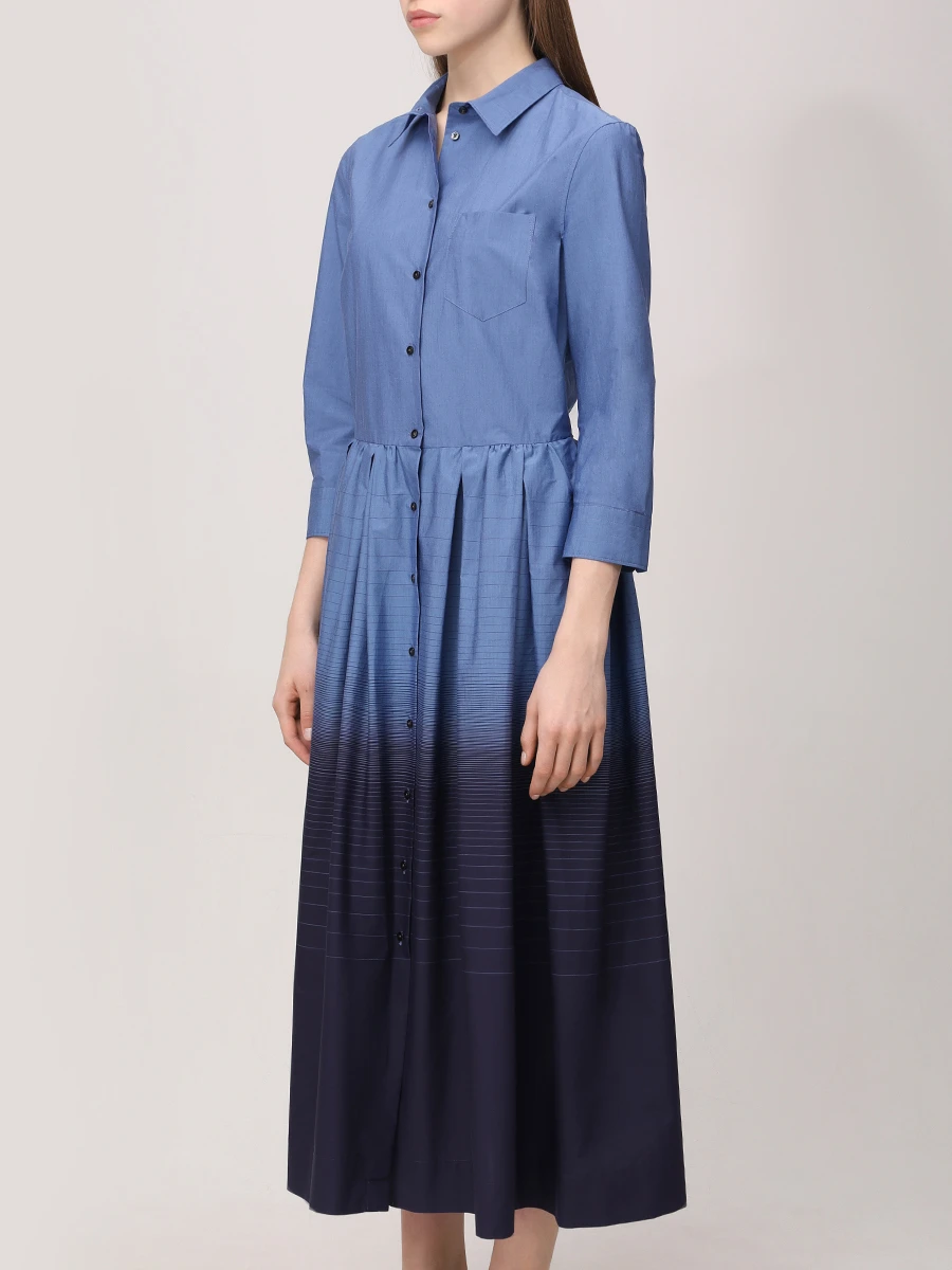 Платье хлопковое SARA ROKA S1Q7061 SA11750 Синий  Фото 4