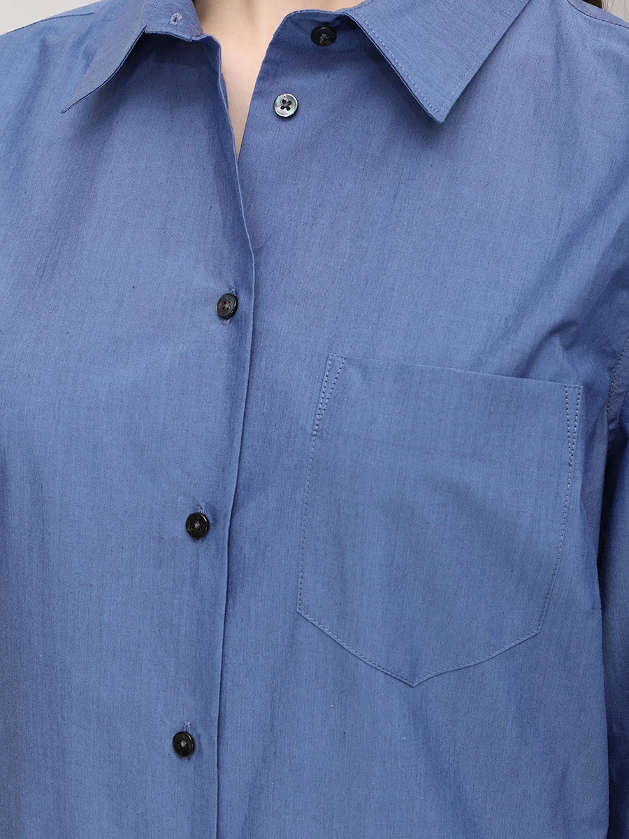 Платье хлопковое SARA ROKA S1Q7061 SA11750 Синий  Фото 5