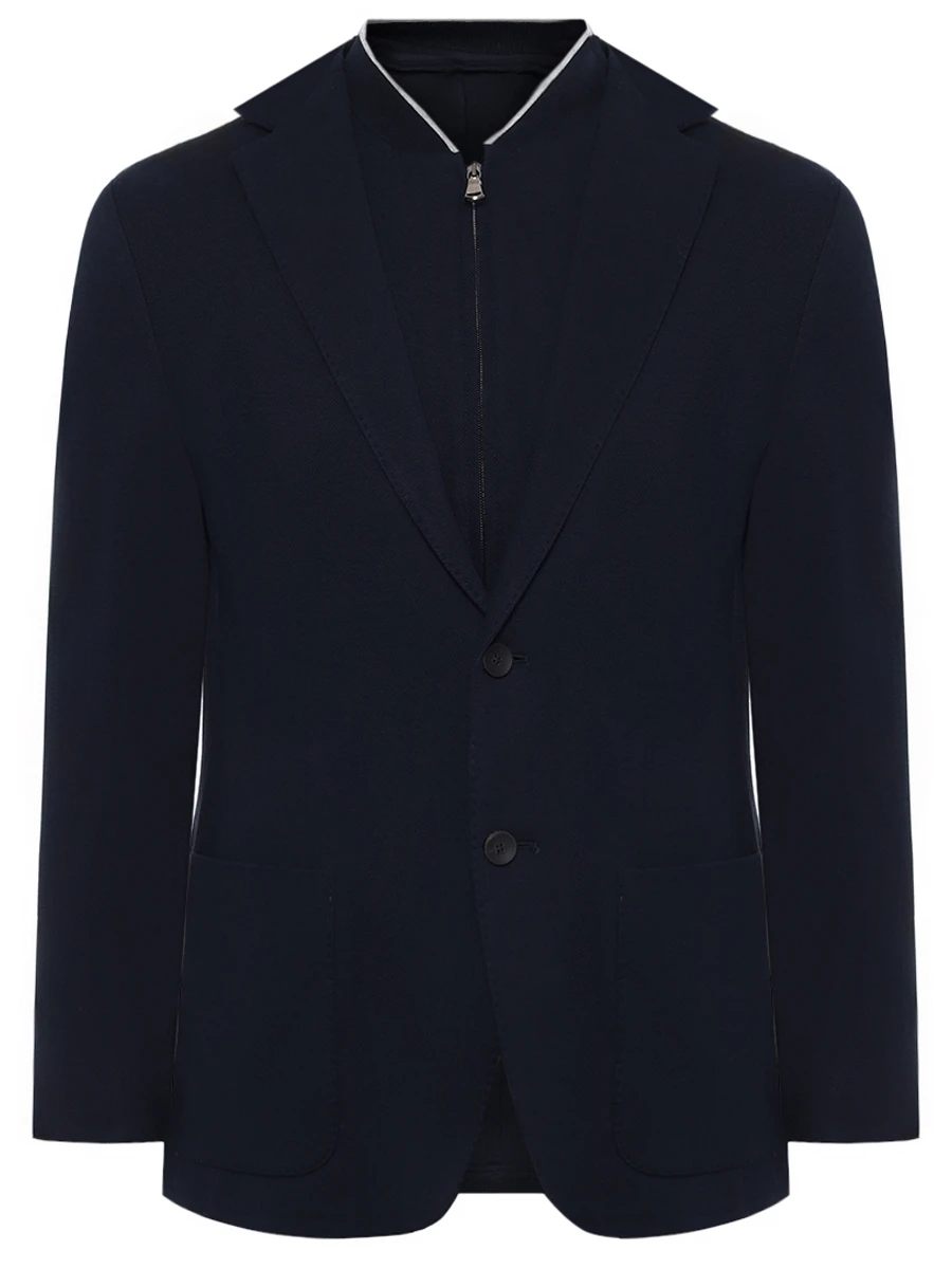 Пиджак хлопковый FRADI 251CN6886/SJP.JACKET-CK/64 Темно- Синий 