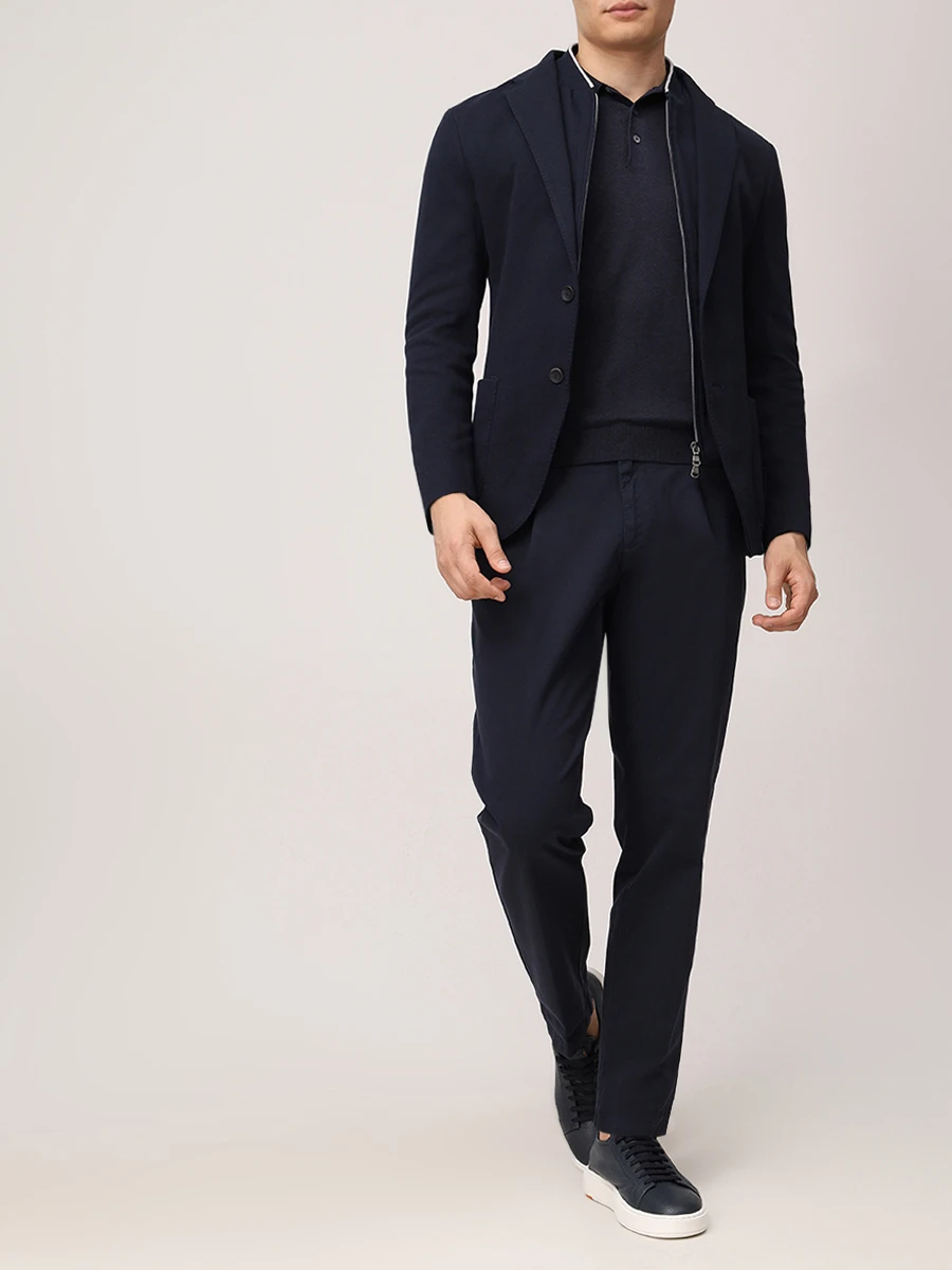 Пиджак хлопковый FRADI 251CN6886/SJP.JACKET-CK/64 Темно- Синий  Фото 2