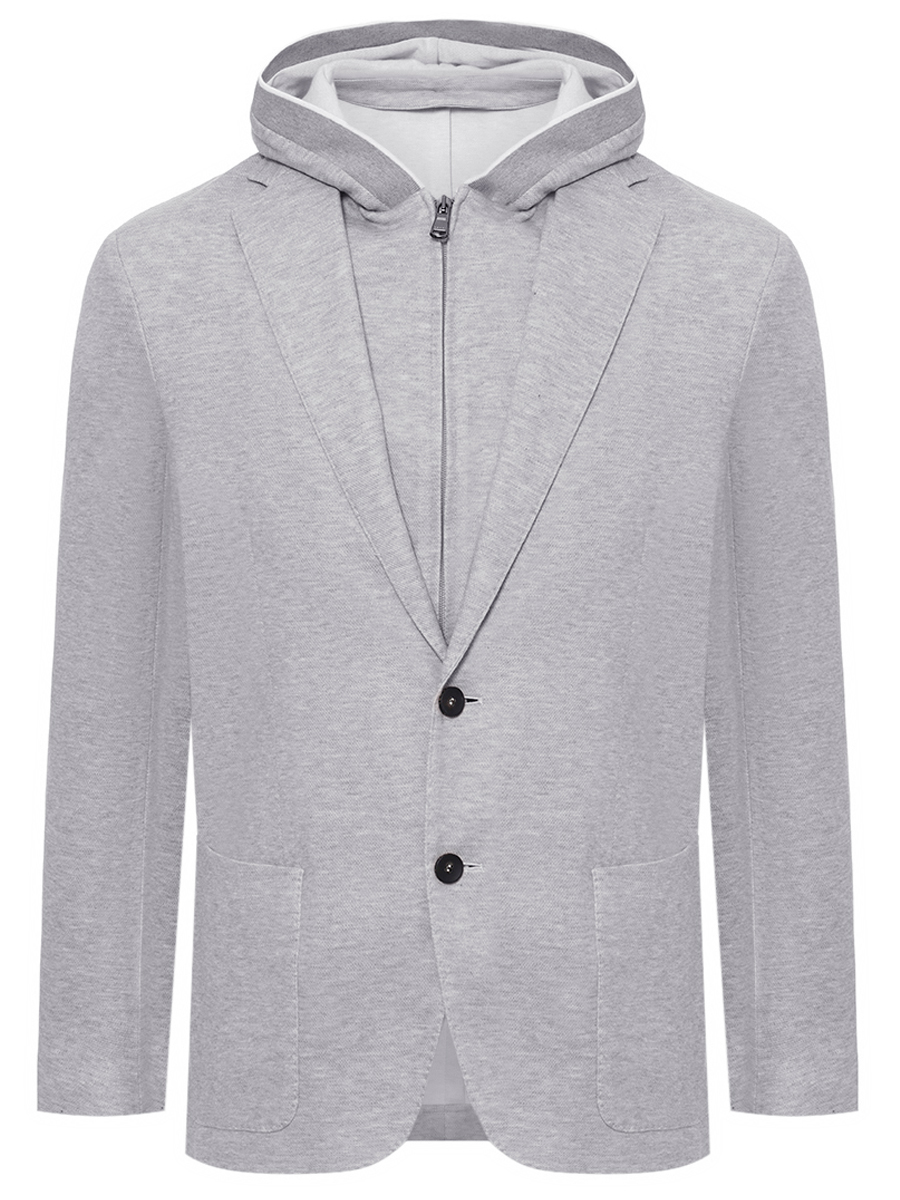 

Пиджак хлопковый, Серый, 251CN6886/SJP.JACKET-CK/ 65 GREY/MILK