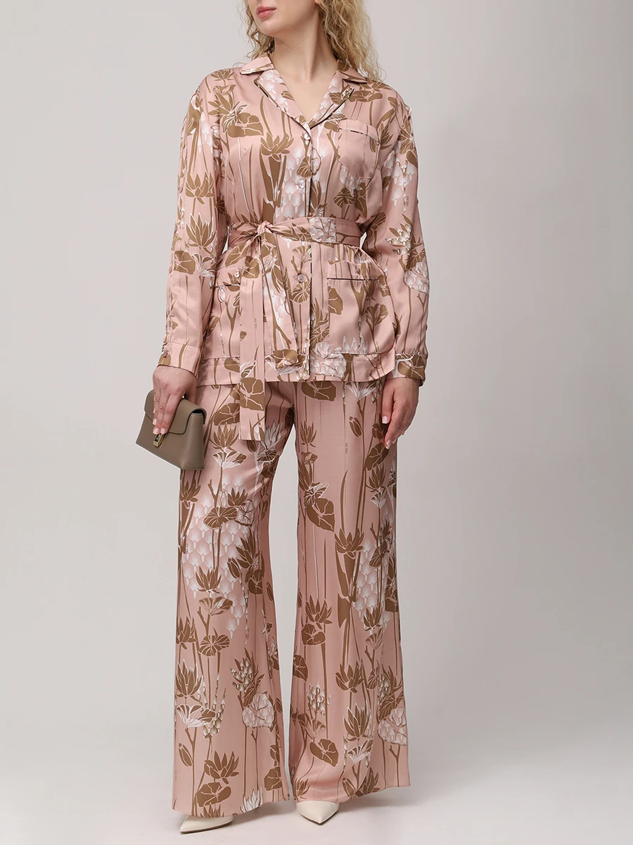 Костюм из хлопка и шелка FREE AGE JK103M/PT114M.6001.619 Розовый  Фото 2