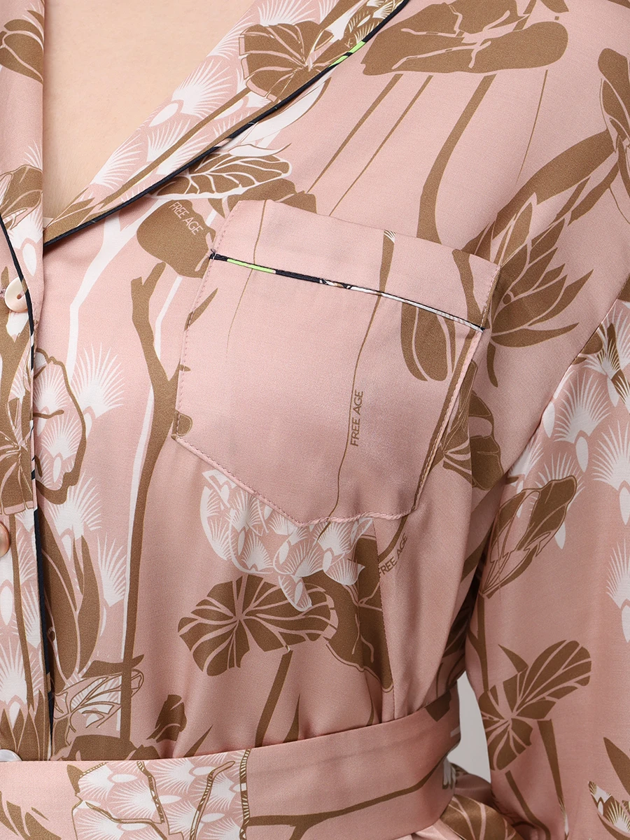 Костюм из хлопка и шелка FREE AGE JK103M/PT114M.6001.619 Розовый  Фото 5