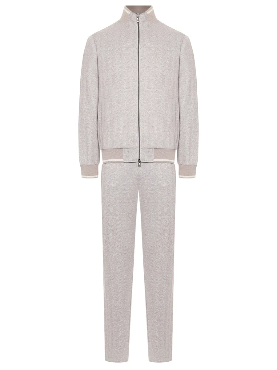 Костюм из хлопка и льна CAPOBIANCO 18M454/18M733.LT00.120S Бежевый 
