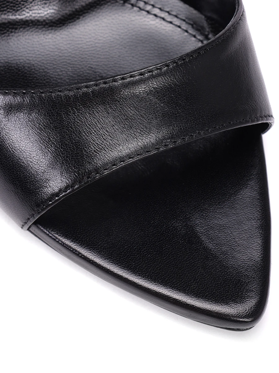 Босоножки кожаные REFINED HLG05.9671.X900.SS25 Черный  Фото 5