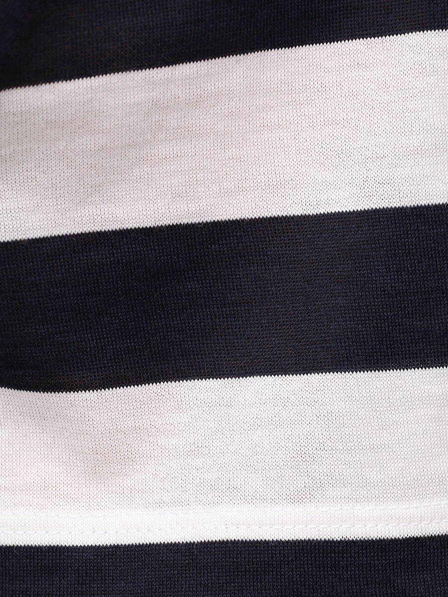 

Поло из хлопка и шелка, Синий, 25451204/175