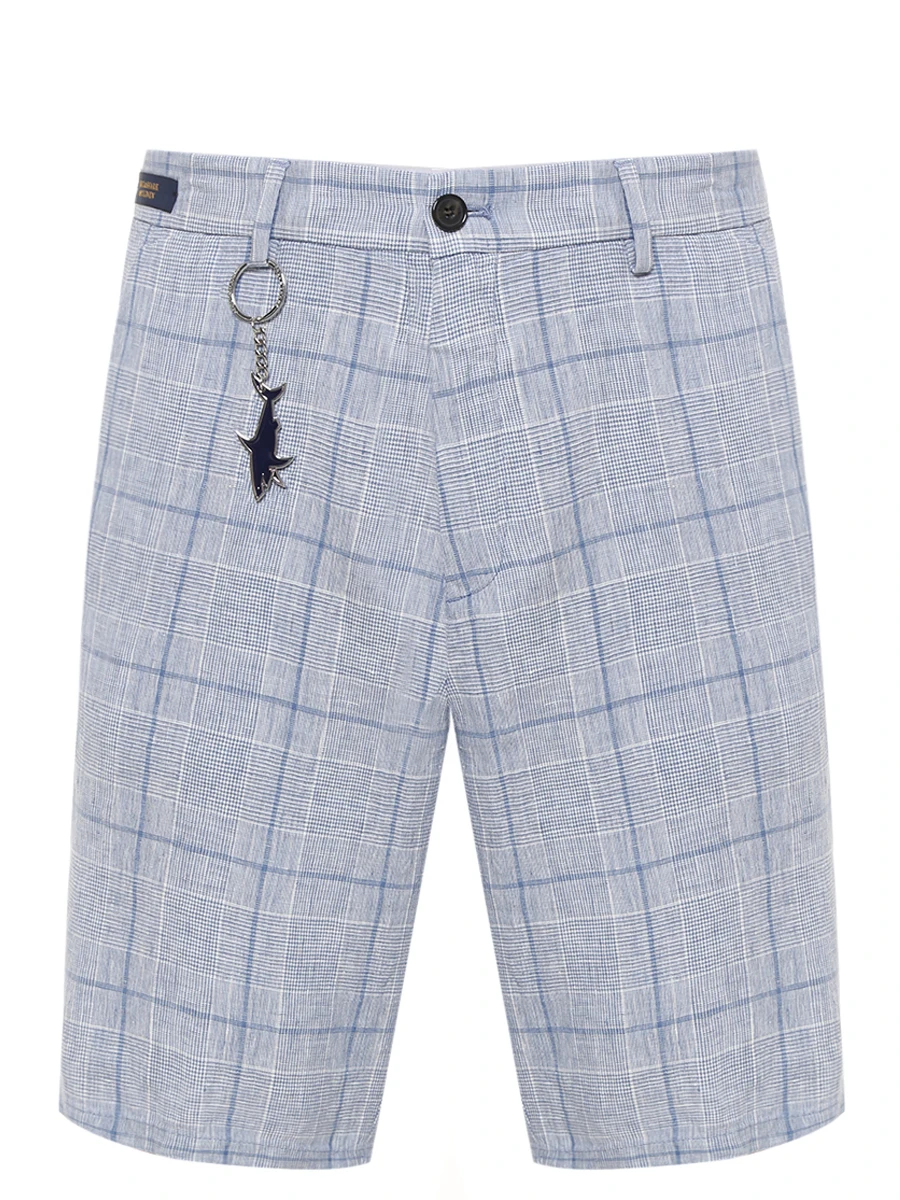 

Бермуды льняные, Голубой, 25414051/001