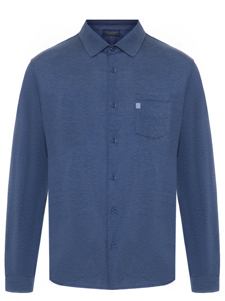 

Рубашка Regular Fit из хлопка и шелка, Синий, 25411212/633