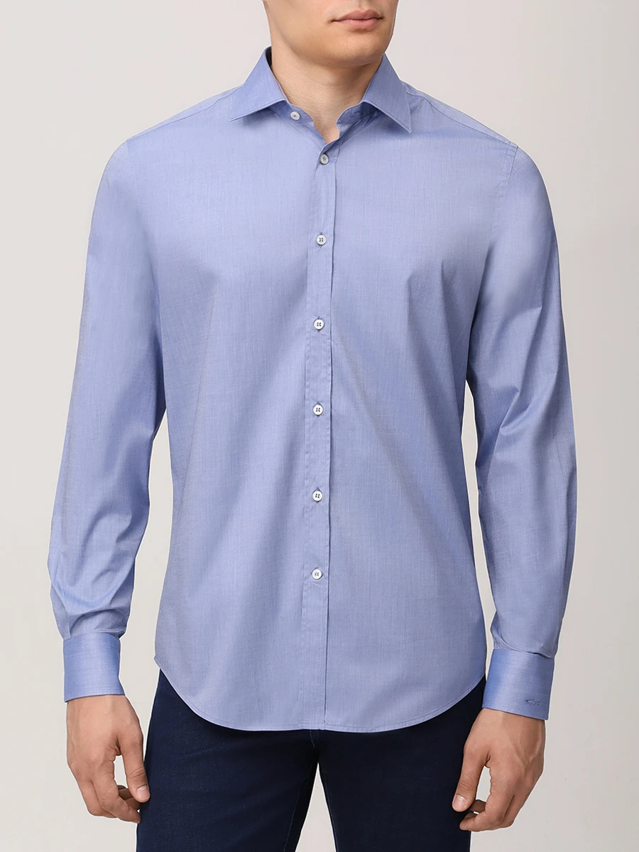 Рубашка Regular Fit хлопковая PAUL & SHARK 25413090CF/013 Синий  Фото 4