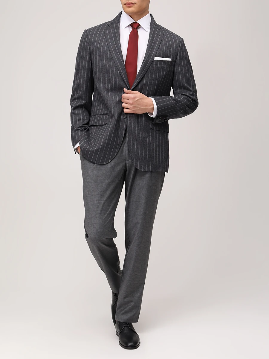 Брюки однотонные HILTL 22123/1050400/TANI Серый  Фото 2