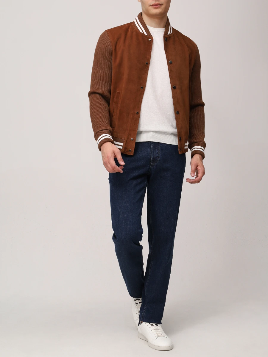 Джинсы Slim Fit хлопковые HILTL 74877/4260900/PARKER Синий  Фото 2
