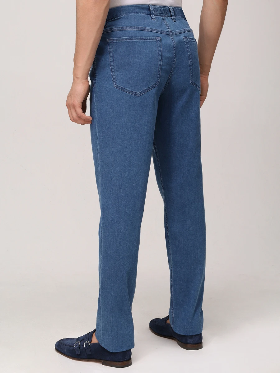 Джинсы Slim Fit хлопковые HILTL 73668/4641480/DUDE Голубой  Фото 3