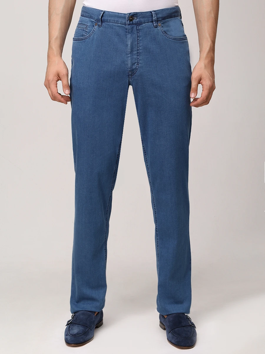 Джинсы Slim Fit хлопковые HILTL 73668/4641480/DUDE Голубой  Фото 4