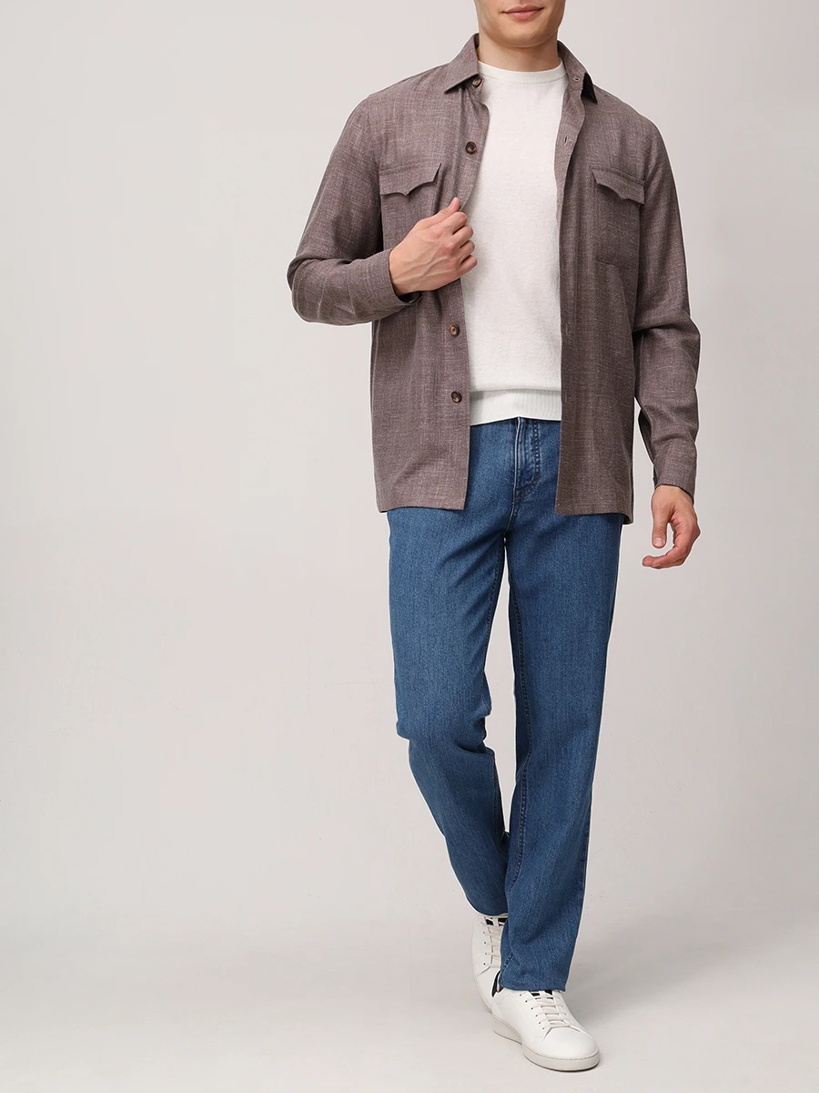 Джинсы Slim Fit хлопковые HILTL 74877/4460900/PARKER Голубой  Фото 2