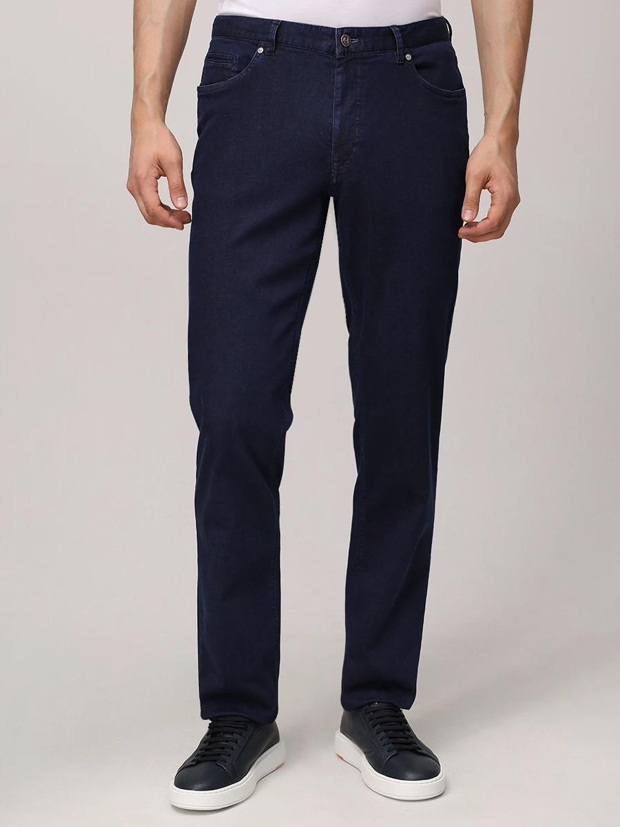 Джинсы Slim Fit хлопковые HILTL 73668/4441480/DUDE Темно- Синий  Фото 4