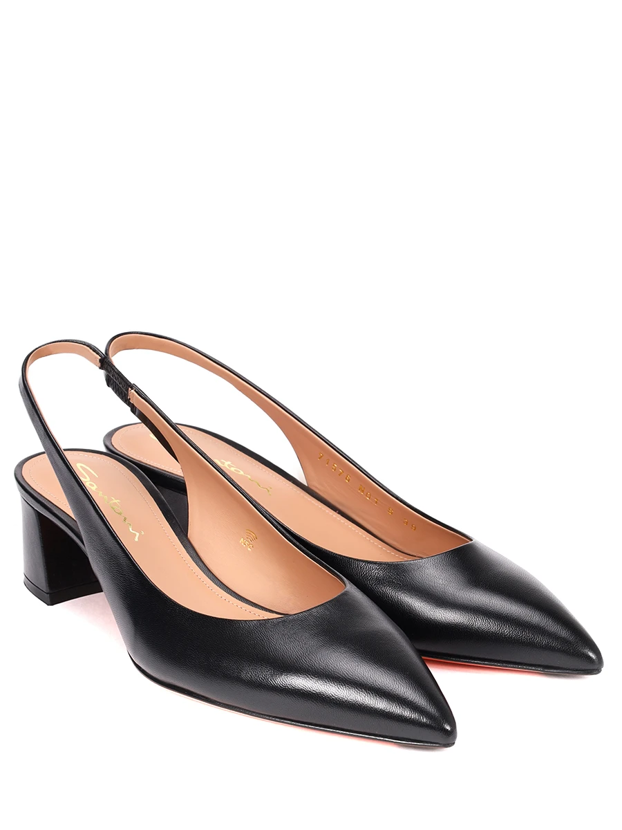Туфли кожаные SANTONI WDZG71576HA2NSZAN01 Черный  Фото 2
