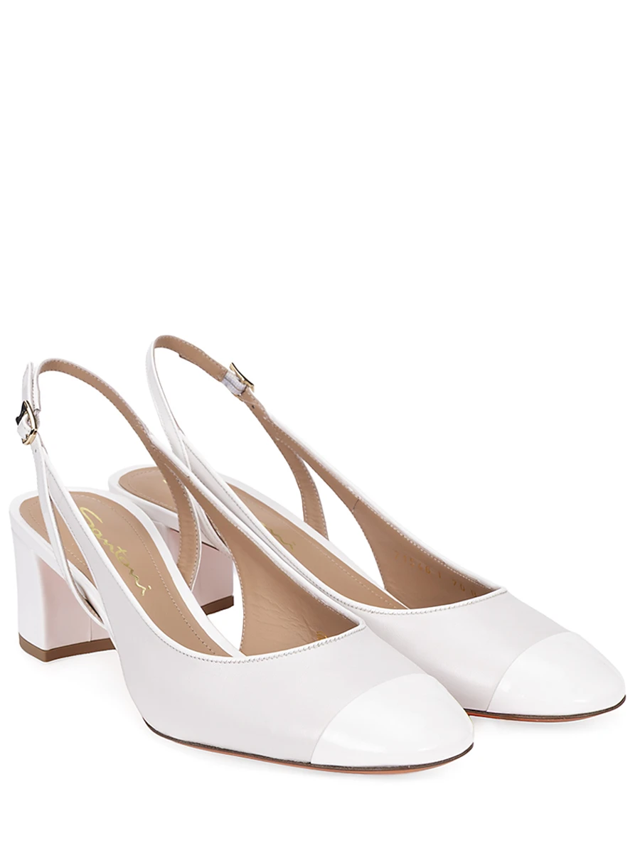Туфли кожаные SANTONI WDNG71546HA2NOGOI70 Белый  Фото 2