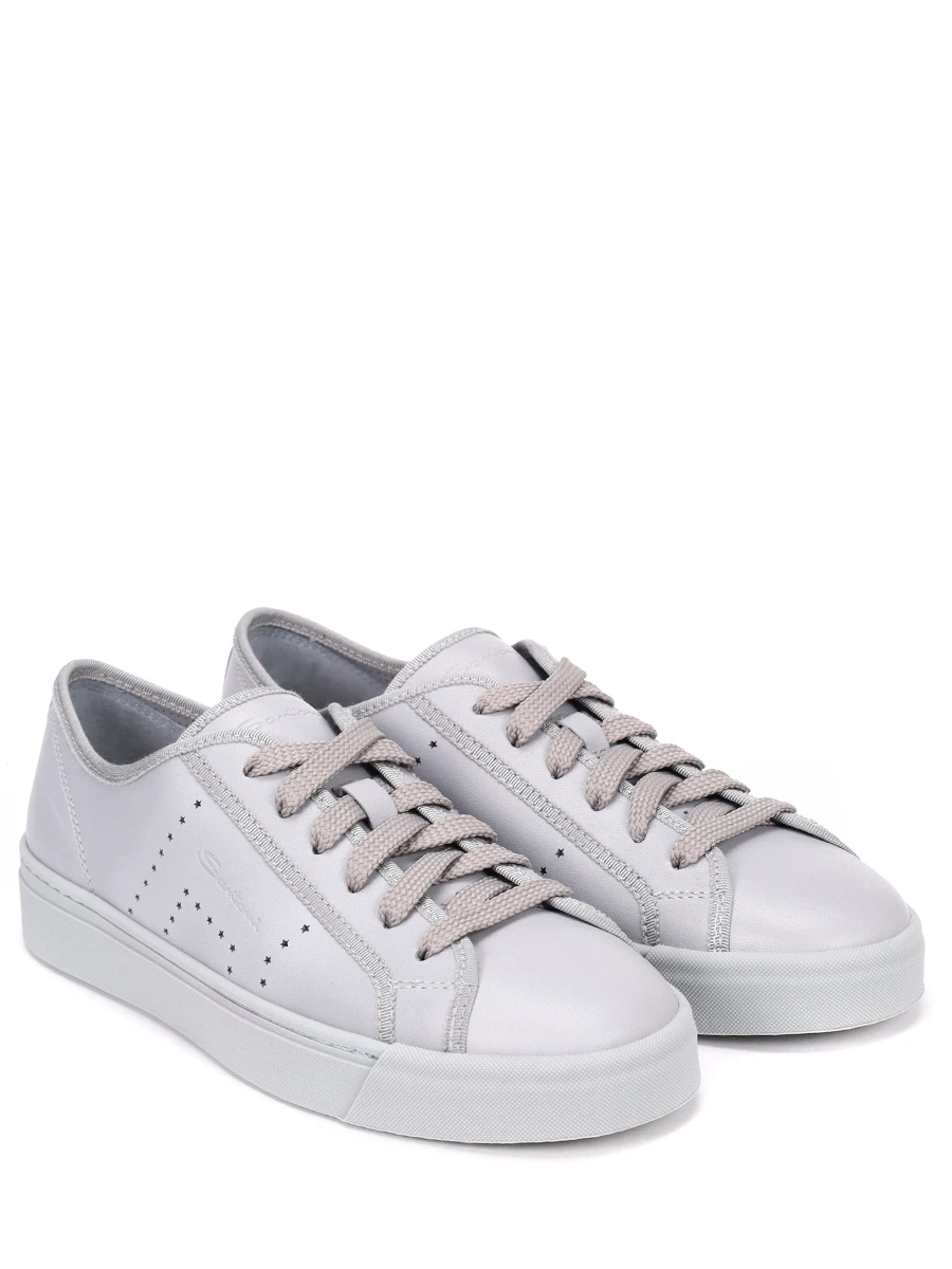 Кеды кожаные SANTONI WBGG61350AIATSFPZ23 Серый  Фото 2