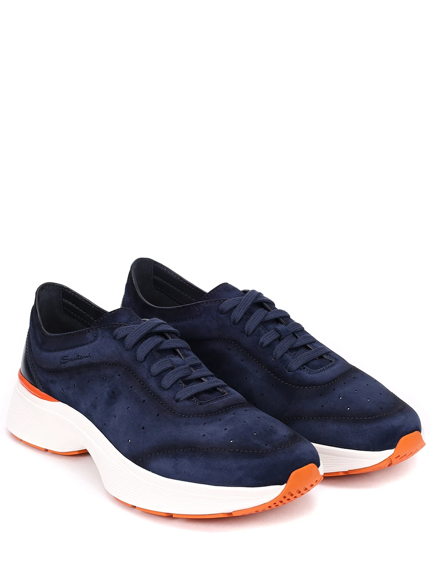 Кроссовки замшевые SANTONI MBBG22070BARTSOGU60 Синий  Фото 2