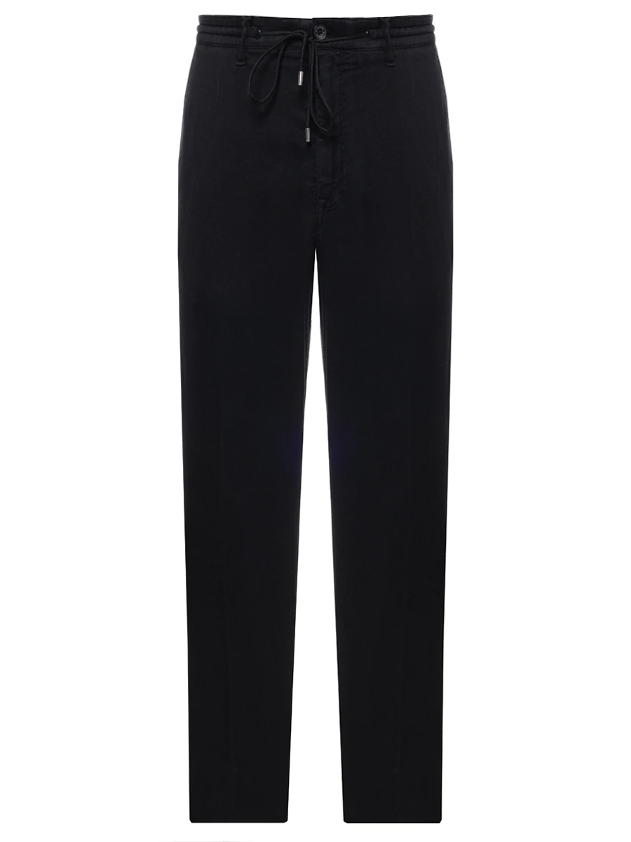Брюки из хлопка и льна BALDESSARINI 16849.2266/9301 Черный 