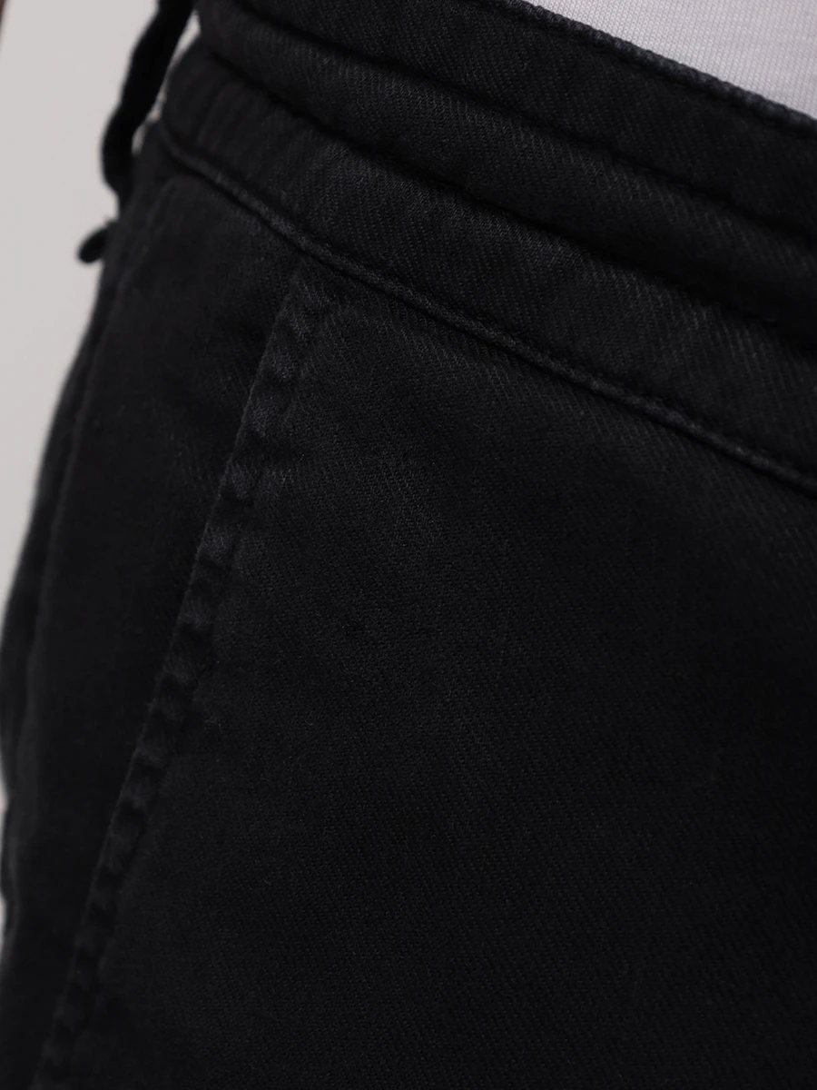 Брюки из хлопка и льна BALDESSARINI 16849.2266/9301 Черный  Фото 6