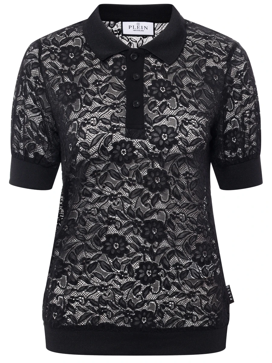 Поло кружевное PHILIPP PLEIN .WTK3325/02 Черный 