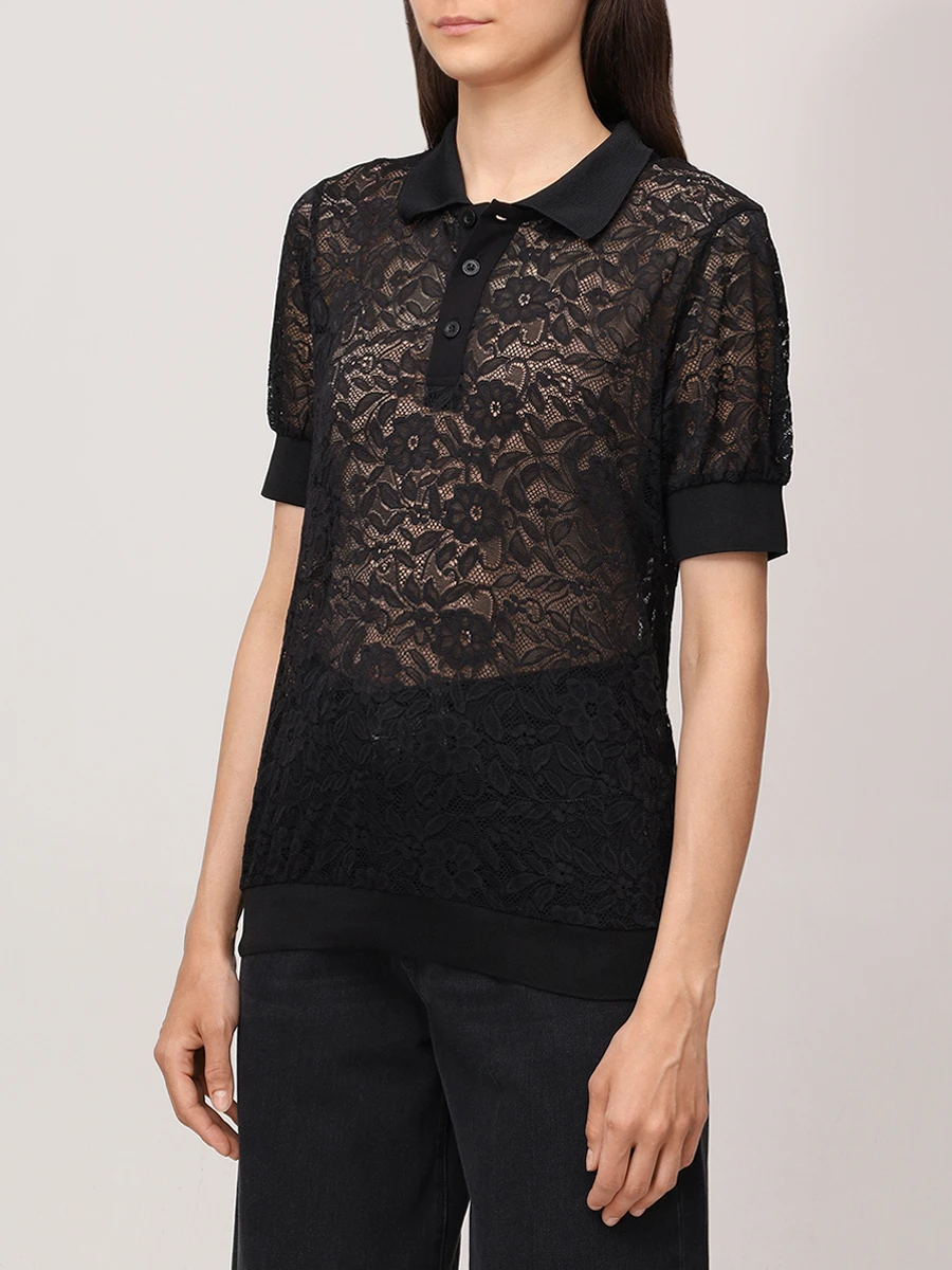 Поло кружевное PHILIPP PLEIN .WTK3325/02 Черный  Фото 4