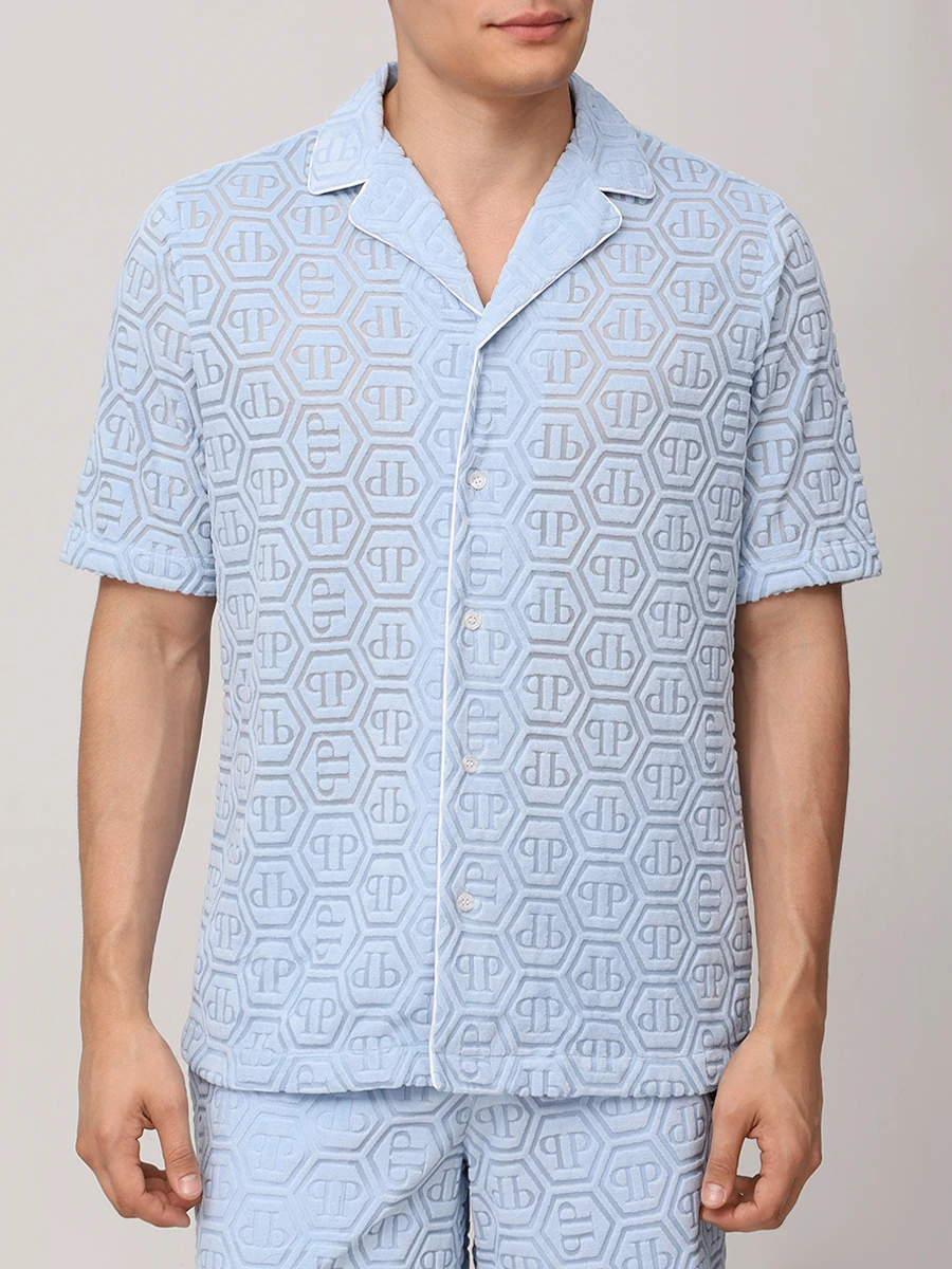 Костюм хлопковый PHILIPP PLEIN MRP2402/MRT1511 07 Голубой  Фото 4