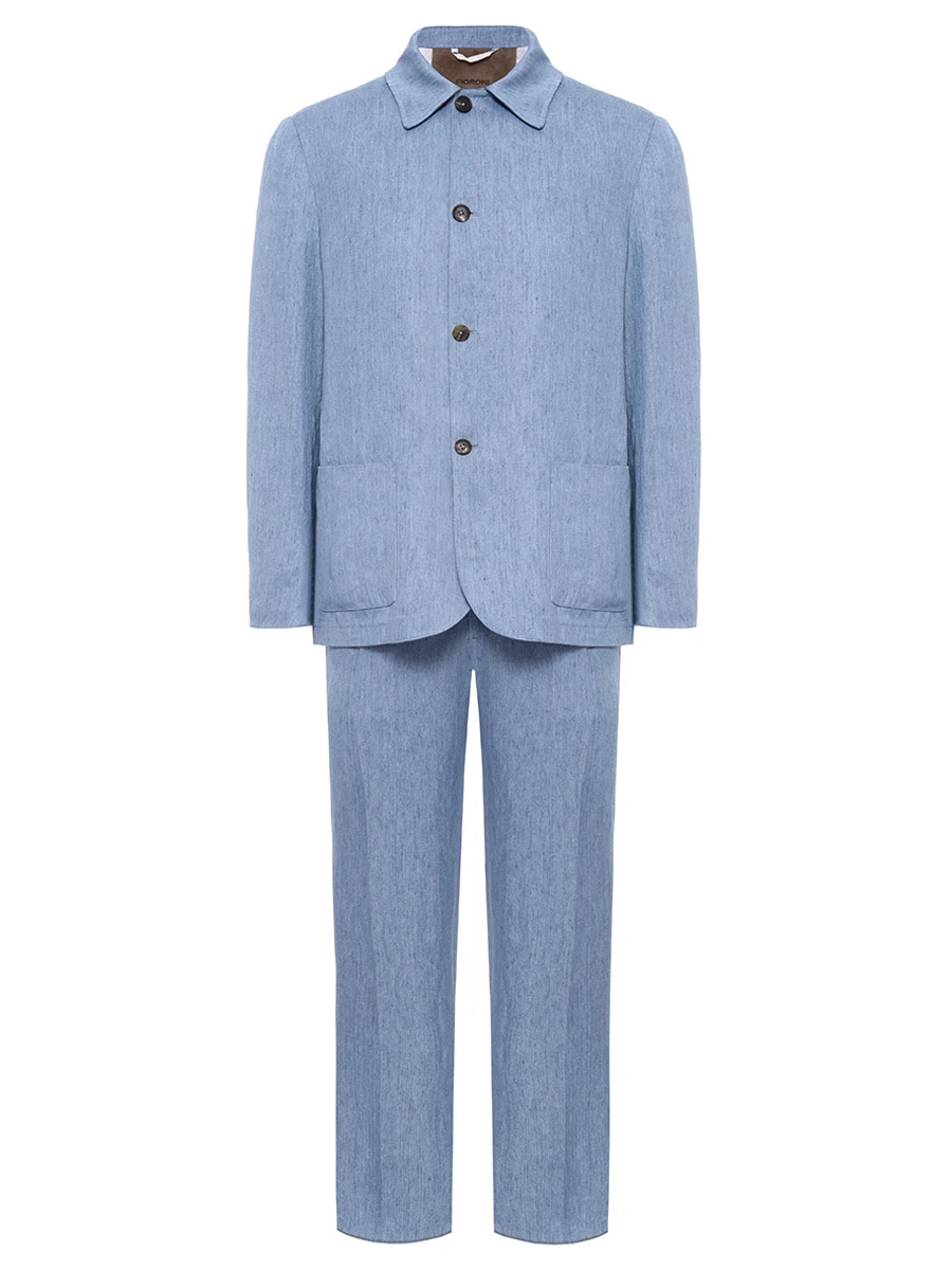 Костюм льняной FIORONI CASHMERE MTX29903E1/MPT700T27 0001 1/20 Голубой 