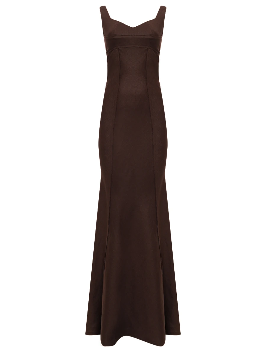 Платье льняное MUSE ME MM.D055.4000.308 Шоколадный Коричневый 