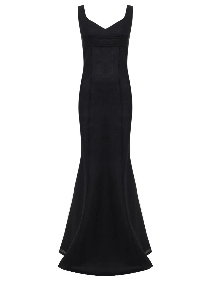 Платье льняное MUSE ME MM.D055.4000.900 Черный 