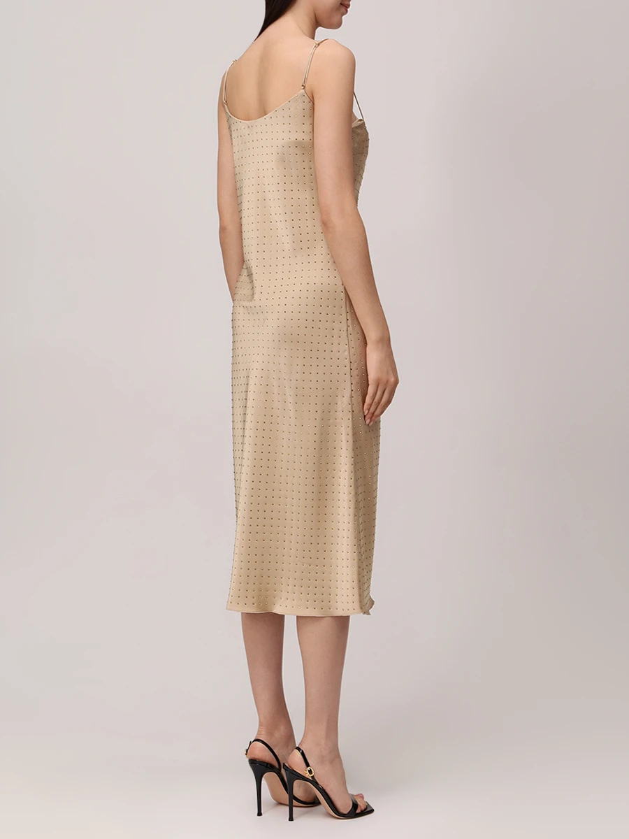 Платье-комбинация из вискозы SOL ANGELANN SCD-1201/SS25 Золотой  Фото 3